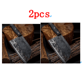 Stainless Steel Meat Cleaver Chef's Knife Cleaver (Option: 2pcs)