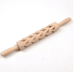 Rolling Pin Christmas Embossing (Option: Dinosaur 45cm)