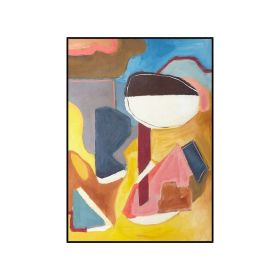 Abstract Colorful Geometric Graphic Canvas Painting Scandinavia Styles Wall Art Picture Posters  for Living Room Home Decor (size: 60x90cm)